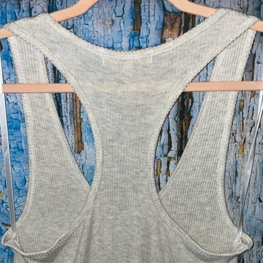 Spiritual Gangster Racerback Ballet Rib Super Soft 1 Piece Heather Grey Jumpsuit - Picture 11 of 14